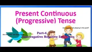 Present Continuous # Interrogative negative sentences- Part-4