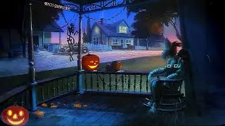 1950s Trick or Treat 🎃 Sitting on a porch on Halloween night w/ Oldies music playing in another room