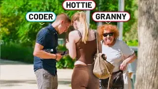 Shy Guy Picks Up Hot Blonde AND Her Granny (caught on camera!)