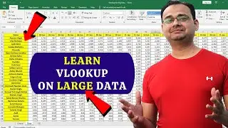 How to apply VLOOKUP on Large / Big Data in Excel (Hindi)