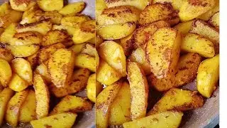 2 Minutes Easy Garlic Potato Wedges Recipe