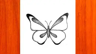 How to draw a Butterfly easy || A Cute Butterfly drawing easy steps || Butterfly drawing