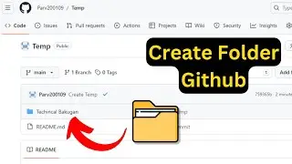 📁 Create Folder GitHub Repository | Add folder GitHub | Github Repository Create Upload Empty Folder