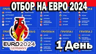 Чемпионат Европы 2024. Отбор. 1 тур. Результаты. Расписание. Таблица.