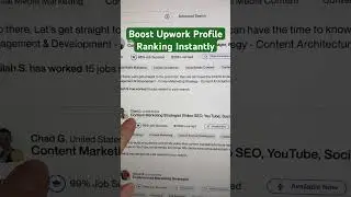 Instantly Boost Upwork Profile Ranking   #upwork