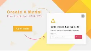 How To Create Modal In JavaScript HTML CSS | Custom  Modal | Custom Popup | Popup Box | Popup Modal