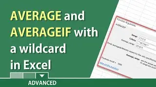 Excels Average and AverageIf function with wildcards by Chris Menard