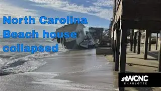 North Carolina beach home collapses into the ocean