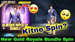 Free Fire New Gold Royale Bundle | FF New Blue Silk Royalty Bundle | New Gold Royale Bundle Spin