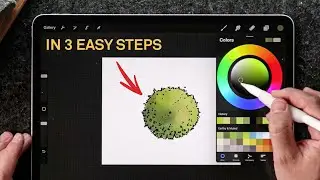 How to draw a tree in 3 easy steps with Procreate