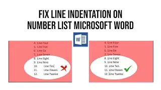 Fix Numbered List Line Indentation On Microsoft Word