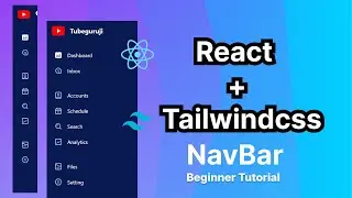 How to make Responsive NavBar in React using tailwind css | React JS Tailwind css tutorial