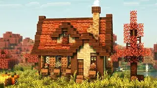 Minecraft: How to Build a Cosy Autumn house I Easy Survival Tutorial (READ THE PINNED COMMENT)