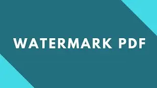 How to add watermark in pdf file ?