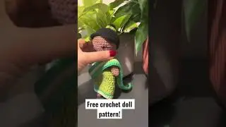 Crochet doll pattern https://www.redtedart.com/indian-doll-crochet-pattern-with-saree-maya-doll/