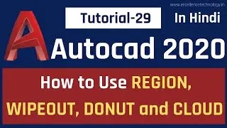 Region , Wipeout and Donut Command in Autocad | Autocad Tutorial in Hindi