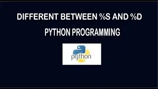 Difference between %s and %d in Python string formatting