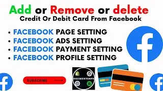 How to DELETE or REMOVE your Credit Card or Debit Card details from Facebook | Facebook page setting