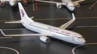 unboxing diecast Aircraft Model China Eastern Airlines Boeing 737-89P  Mini Fun Land  (001019)