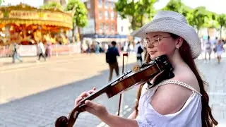 As Good As I Once Was - Toby Keith | Violin Cover - Holly May Violin Street Performance