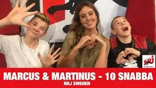 [INTERVJU] 10 Snabba Med Marcus & Martinus - NRJ SWEDEN