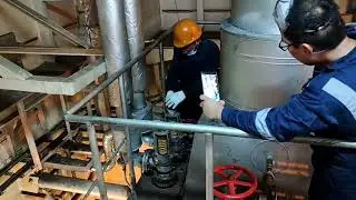 Tagalog - boiler Override and relief valve actual adjustment with DNV class surveyor / AT DRY DOCK