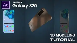 Create a 3D Mobile Phone   Samsung Galaxy S20  | Element 3D Mobile Modeling