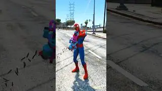 GTA V DEADPOOL SAVES SPIDERMAN FROM FLASH #shorts