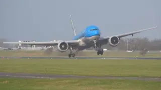 BEST of CROSSWIND Diffuculties At Amsterdam Schiphol Airport | A380, B747, A350