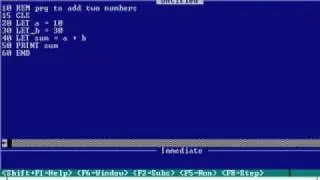 QBASIC Program -2 add LET
