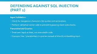 014 Preventing SQL Injection Attacks