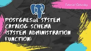 Tutorial 38-What is a system administration function in PostgreSQL | system catalogs schema