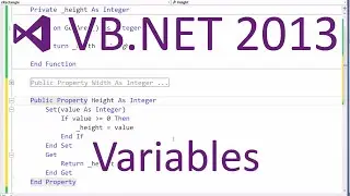 VB.NET 2013 - Variables and operators