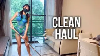 [4K HouseWife] ❤️ Body art suit | How to clean floor ? | Body art Haul | Try Haul with Alice