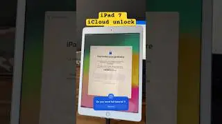 iPad 7 iCloud unlock #icloudbypassfull #apple #ipad