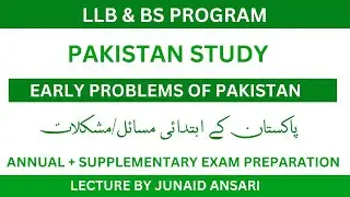 Early problems of Pakistan | Pakistan study | initial problems of Pakistan