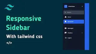 How to make a responsive sidebar with tailwind css | tailwind css tutorial