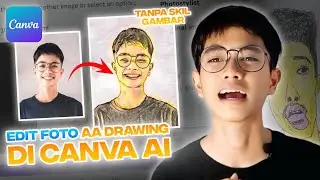 Cara Edit Foto Kita Menjadi Gambar AA Drawing Viral tik tok | Canva Tutorial android