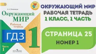 Окружающий мир. Рабочая тетрадь 1 класс 1 часть. ГДЗ стр. 25 №1