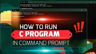 How to run C program In command prompt (CMD) | using Notepad , Mingw | 2022 Video