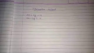 Elimination method ll solving pair of linear equations ll easy way ll short cut