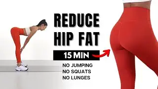 Reduce Hip Fat & Thigh Fat🔥15 min Standing Workout at Home - No Equipment, Knee Friendly