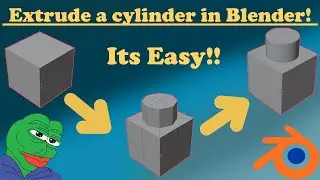 Extrude a cylinder in Blender