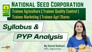 NSC Recruitment 2024  | NSC 2024 Trainee Syllabus & PYP Analysis  | National Seed Corporation