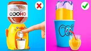 GENIUS HACKS FOR CRAFTY PARENTS || DIY Mini Water Dispenser! Healthy Food Parenting Hacks by 123 GO!