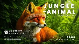 JUNGLE ANIMALS LIFE - 8K HDR 60FPS Dolby Vision - With Nature Sounds (Colorfully Dynamic)