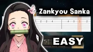 Demon Slayer OP 3 - Zankyou Sanka - Guitar tutorial (TABS AND CHORDS)