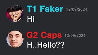 Faker Texted Caps Before Worlds?!