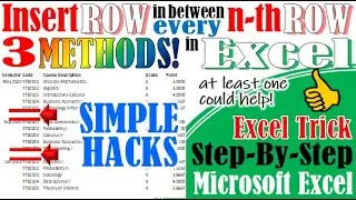 Insert row in between every nth row in Excel