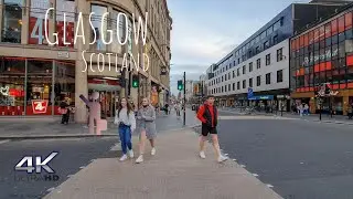 Glasgow Scotland UK | Walking City Tour 4K